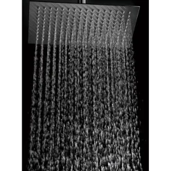 SOFFIONE ACCIAIO DOCCIA QUADRATO 20X20cm  BAGNO EFFETTO PIOGGIA SOTTILE CROMATO