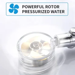 SOFFIONE DOCCETTA DOCCIA CON ELICA TURBO VORTICE VORTEX WATER SAVING EASY CLEAN