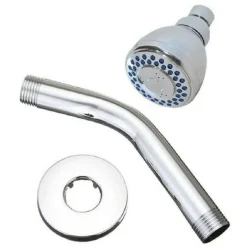 SOFFIONE DOCCIA A MURO DOCCETTA FISSA EFFETTO PIOGGIA A GETTI BRACCIO 15CM 69278