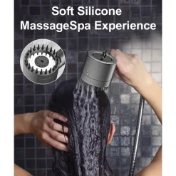 SOFFIONE DOCCIA A PIOGGIA CON FILTRO A 4 MODALITà MASSAGGIO AD ALTA PRESSIONE