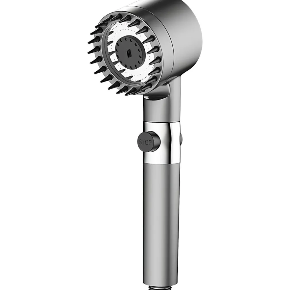 SOFFIONE DOCCIA A PIOGGIA CON FILTRO A 4 MODALITà MASSAGGIO AD ALTA PRESSIONE