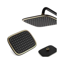 SOFFIONE DOCCIA BAGNO RETTANGOLARE CASCATA EFFETTO PIOGGIA 8" 23,5 X 17,5 CM