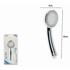 SOFFIONE DOCCIA CON LED RGB DOCCETTA A TELEFONO 20CM CROMOTERAPIA EMOZIONALE 79898