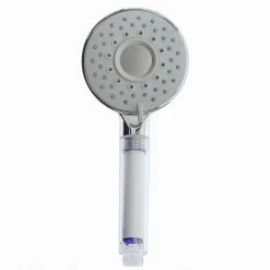 SOFFIONE DOCCIA DOCCETTA MULTIGETTO ROTONDO MODERNO 10.5X25.5 CM MASSAGGIO 79698