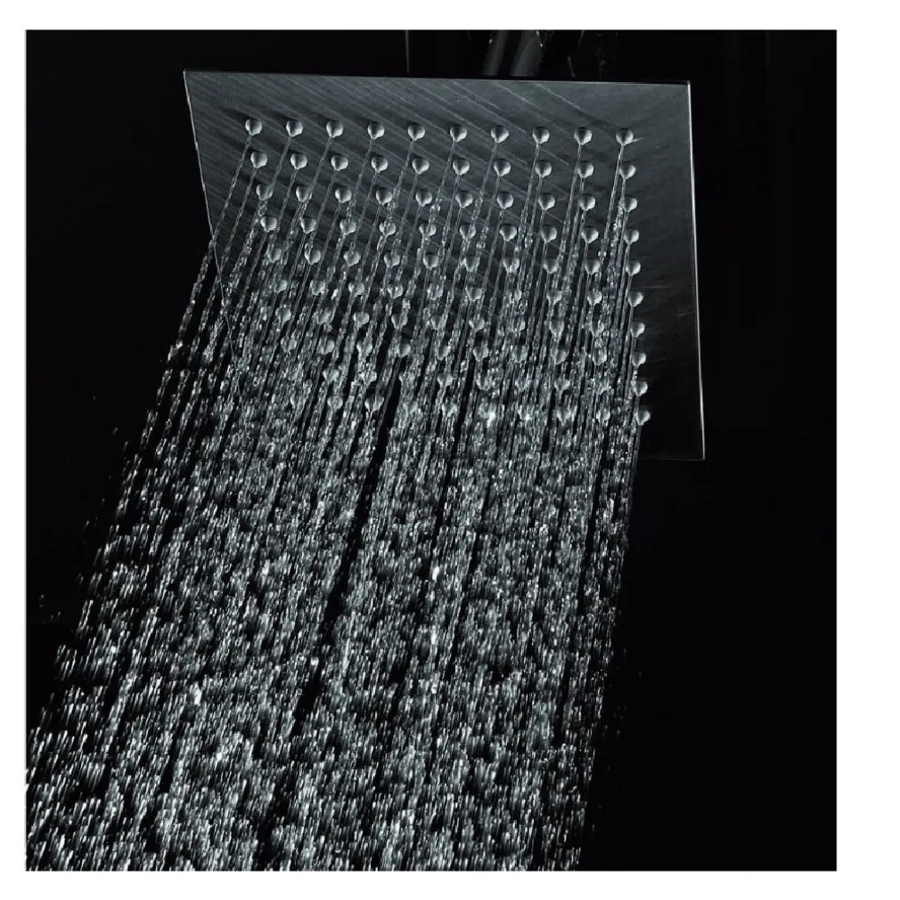 SOFFIONE DOCCIA EFFETTO PIOGGIA SOTTILE QUADRATO 30X30 cm BAGNO CROMATO SHOWER