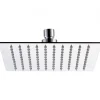 SOFFIONE DOCCIA IN ACCIAIO QUADRATO 4" 10CM ATTACCO STANDARD SNODATO ORIENTABILE