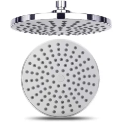 SOFFIONE DOCCIA LED RGB ROTONDO 20CM CROMOTERAPIA DOCCIA EMOZIONALE ARGENTO 79906