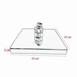 SOFFIONE DOCCIA QUADRATO 15CM A LED RGB BAGNO MISCELATORE 79903 PER CROMOTERAPIA