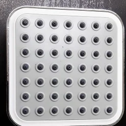 SOFFIONE DOCCIA QUADRATO 4 ESY_52272 10 CM IN ACCIAIO SNODATO ORIENTABILE FLAT