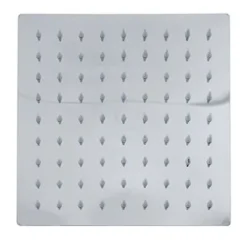 SOFFIONE DOCCIA QUADRATO 20 X 20 CM UGELLI FORI BAGNO MISCELATORE 69122 MODERNO