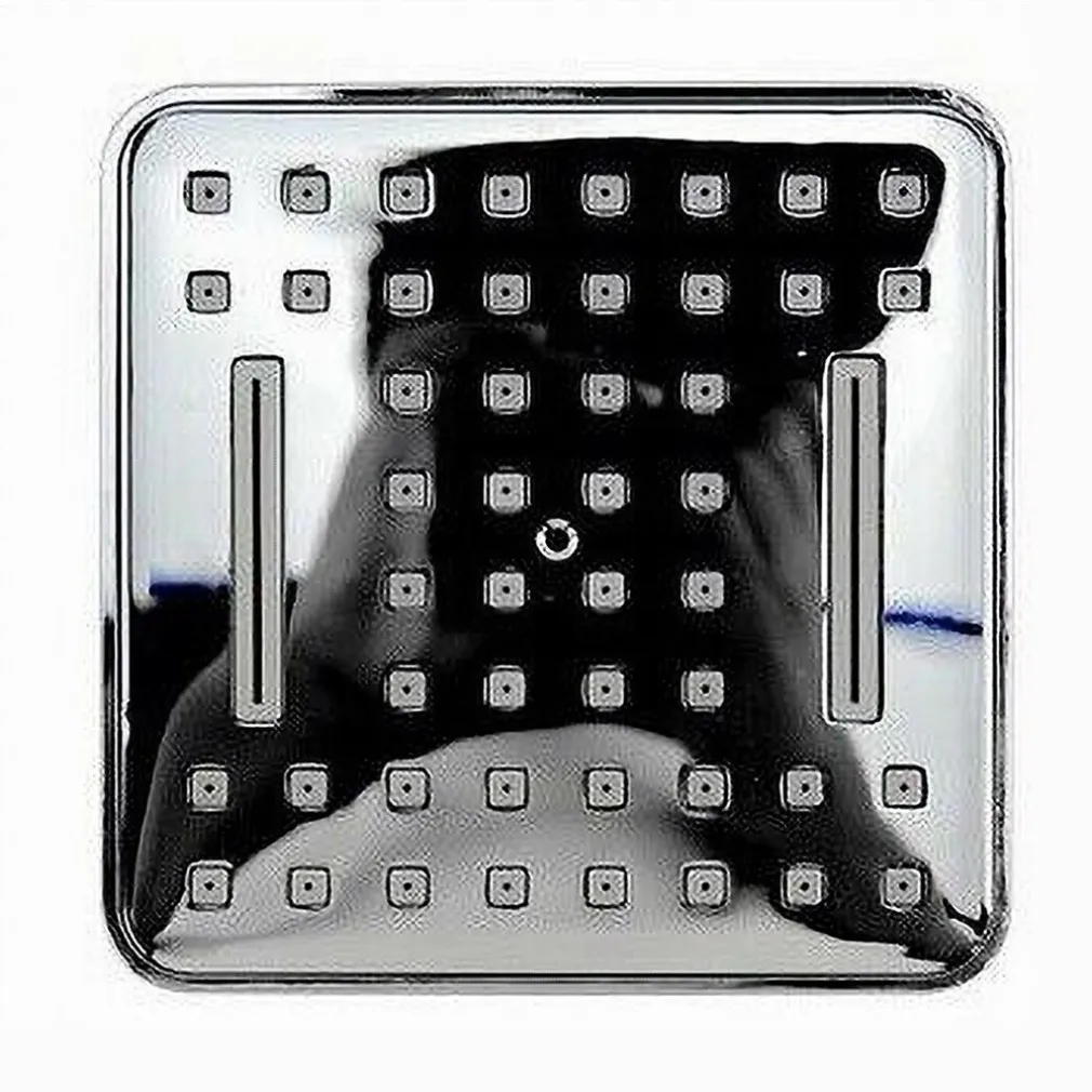 SOFFIONE DOCCIA QUADRATO 10 CM UGELLI FORI BAGNO MISCELATORE CON ATTACCHI 69285