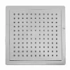 SOFFIONE DOCCIA QUADRATO 20X20CM UGELLI FORI BAGNO MISCELATORE CON ATTACCHI 69290