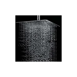 SOFFIONE DOCCIA QUADRATO 22X22CM CON MISCELATORE DOCCETTA QUADRATA IN ABS CROMO