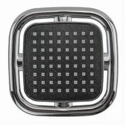 SOFFIONE DOCCIA QUADRATO 11X11 CM UGELLI FORI BAGNO MISCELATORE ACCESSORI 69281