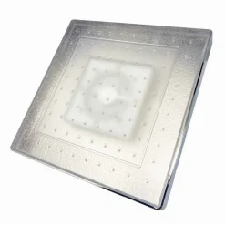 SOFFIONE DOCCIA QUADRATO 20CM A LED RGB BAGNO MISCELATORE 79905 PER CROMOTERAPIA