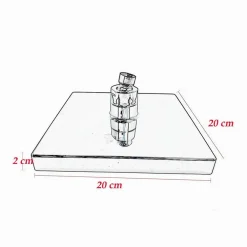 SOFFIONE DOCCIA QUADRATO 20CM A LED RGB BAGNO MISCELATORE 79905 PER CROMOTERAPIA