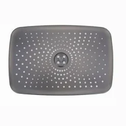 SOFFIONE DOCCIA RETTANGOLARE UGELLI FORI BAGNO MISCELATORE GRIGIO 28.5X19CM 87129