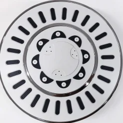 SOFFIONE DOCCIA ROTONDO BIANCO 8 ESY_52342 19 CM ACCIAIO ORIENTABILE ULTRA FLAT