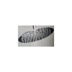 SOFFIONE DOCCIA SLIM QUADRATO ROTONDO 24 CM BAGNO EFFETTO PIOGGIA CROMATO