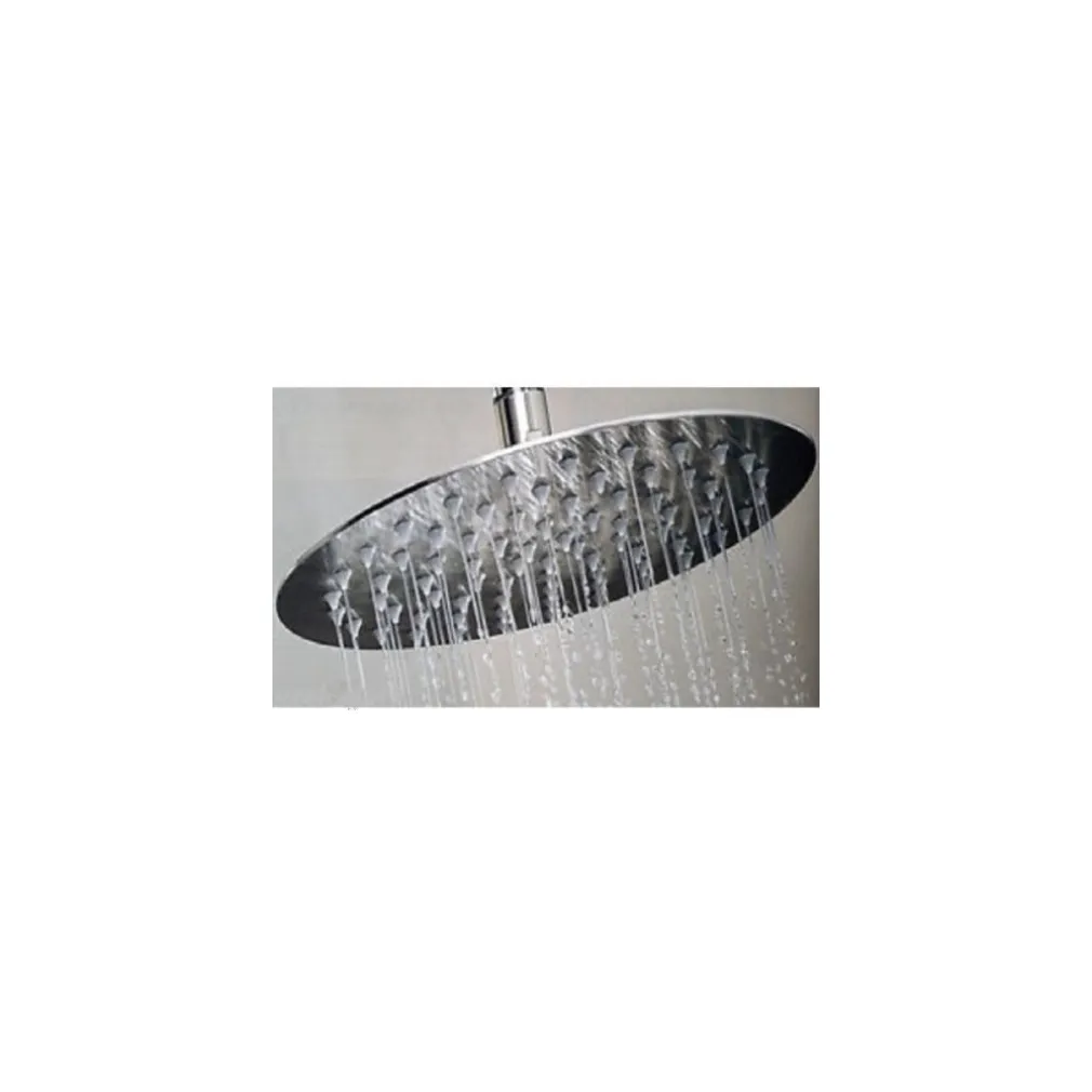 SOFFIONE DOCCIA SLIM QUADRATO ROTONDO 24 CM BAGNO EFFETTO PIOGGIA CROMATO