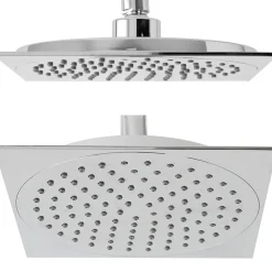 SOFFIONE DOCCIA SLIM QUADRATO 20 X 20 CM PLUS IN ABS CROMATO MISCELATORE