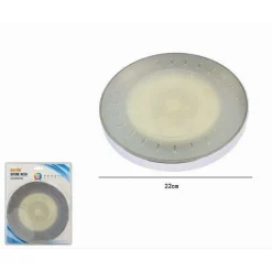 SOFFIONE DOCCIA TONDO 22CM LED RGB COLORATI BAGNO MISCELATORE 79904 CROMOTERAPIA