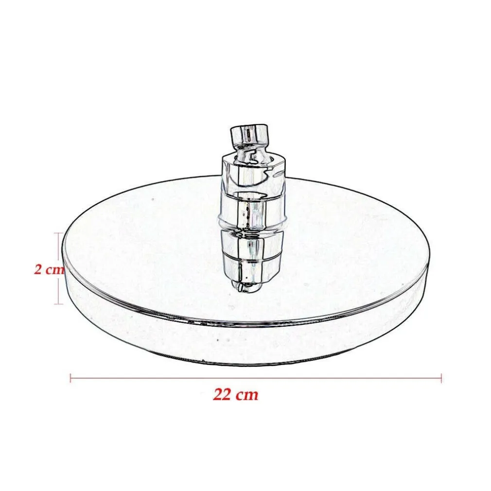 SOFFIONE DOCCIA TONDO 22CM LED RGB COLORATI BAGNO MISCELATORE 79904 CROMOTERAPIA