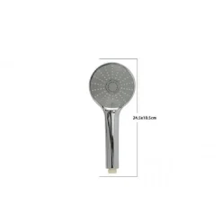 SOFFIONE DOCCIA 10.5X24.5 CM DOCCETTA MULTI GETTO DI 3 TIPI REGOLABILE 69317