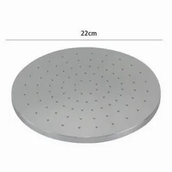 SOFFIONE PER DOCCIA ANTICALCARE IN ABS CROMATO EFFETTO PIOGGIA TONDO 22 CM 59226