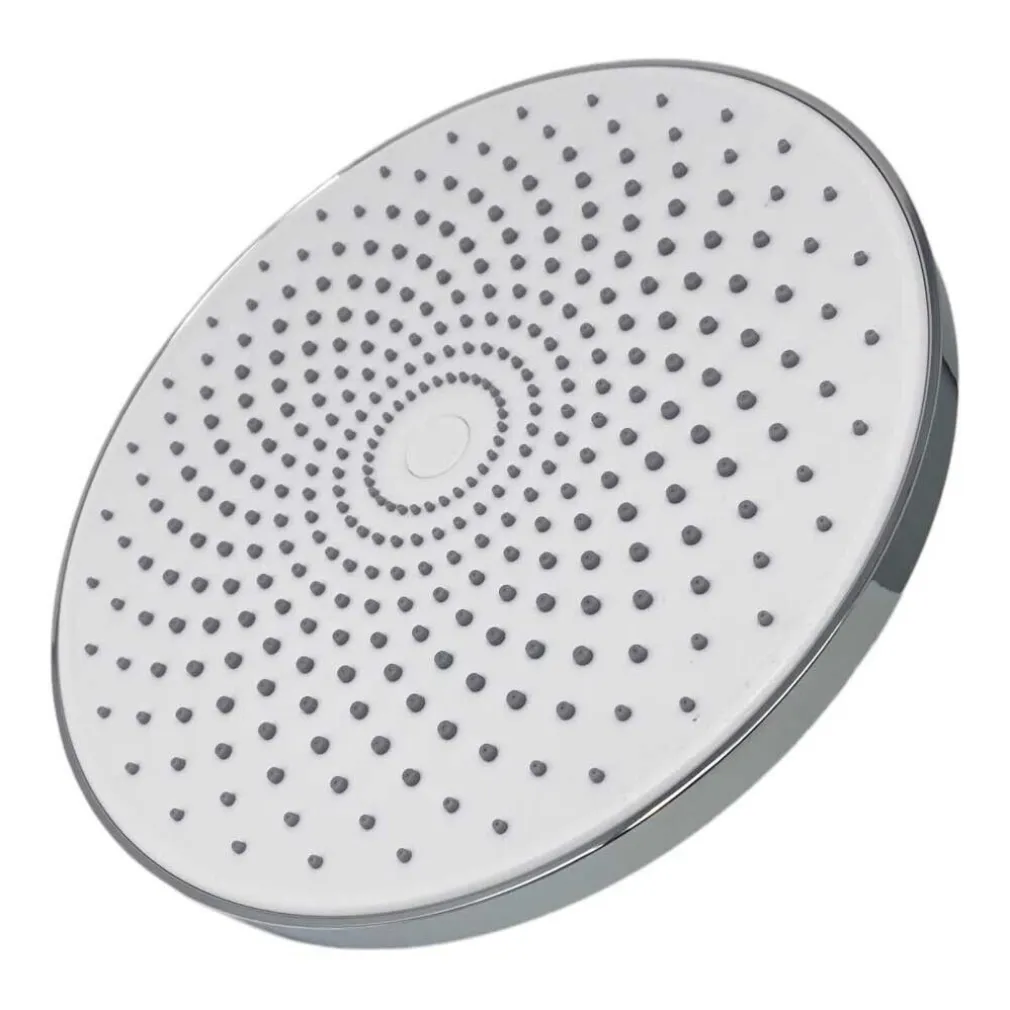 SOFFIONE PER DOCCIA BAGNO ROTONDO 22 CM IN ABS DOCCETTA CROMATO ATTACCO 1/2" 79371