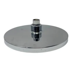 SOFFIONE PER DOCCIA BAGNO ROTONDO 22 CM IN ABS DOCCETTA CROMATO ATTACCO 1/2