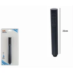 SOFFIONE SLIM DOCCIA MODERNO NERO BAGNO DOCCETTA A PIOGGIA FILTRO ANTICALCARE 87473