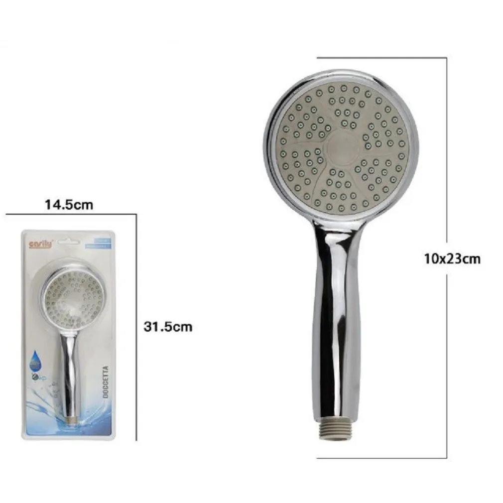 SOFFIONE TONDO DOCCIA BAGNO DOCCINO 10 X 23 CM DOCCETTA CORNETTA MODERNA 69060