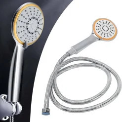 SOFFIONEE DOCCIA UNIVERSALE ANTICALCARE CON 3 FUNZIONI FISSAGGIO A PARETE MURO