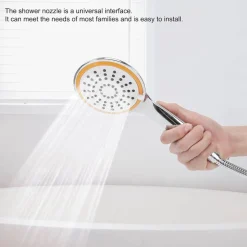 SOFFIONEE DOCCIA UNIVERSALE ANTICALCARE CON 3 FUNZIONI FISSAGGIO A PARETE MURO