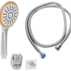 SOFFIONEE DOCCIA UNIVERSALE ANTICALCARE CON 3 FUNZIONI FISSAGGIO A PARETE MURO