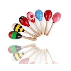 SONAGLIO IN LEGNO GIOCO MUSICALE SUONI SONORO COLORATO BAMBINI