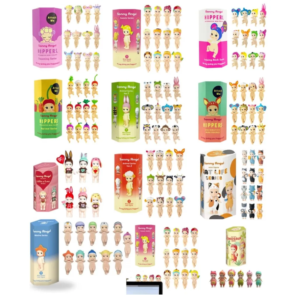 SONNY ANGELS SERIES MINI FIGURE ANIME ORNAMENTI TELEFONO SCRIVANIA COMPUTER CON ADESIVO