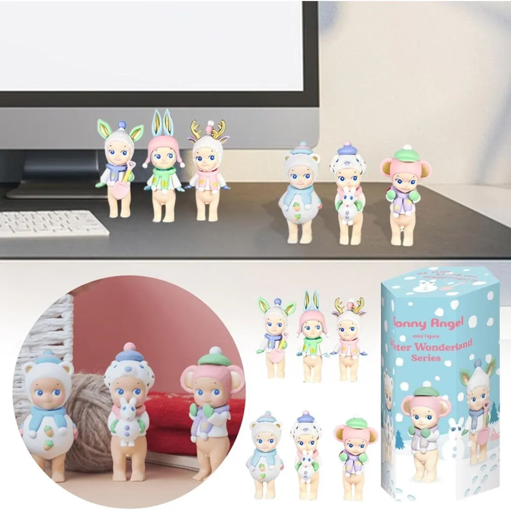 SONNY ANGELS SERIES MINI FIGURE ANIME ORNAMENTI TELEFONO SCRIVANIA COMPUTER CON ADESIVO