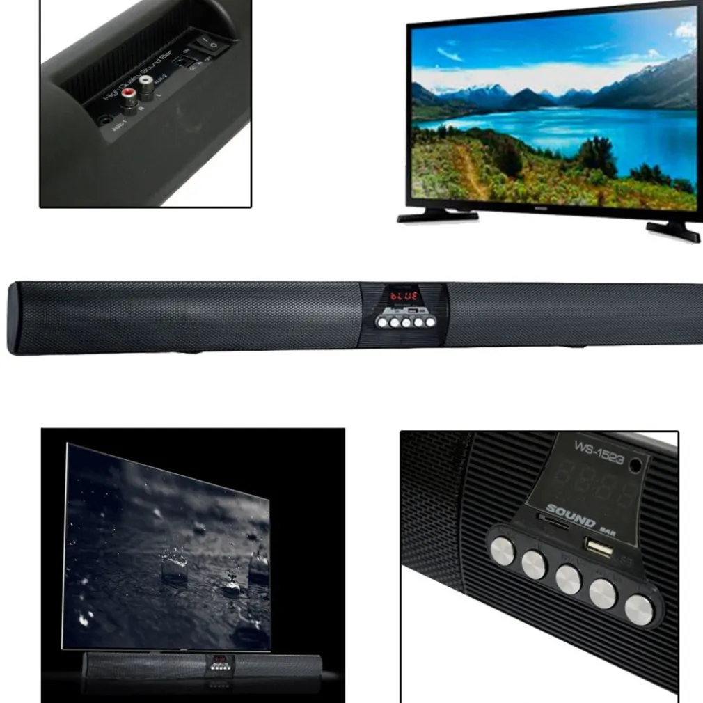 SOUNDBAR SUBWOOFER CASSA AUDIO HOME CINEMA TV IMPIANTO SURROUND USB TF BLUETOOTH