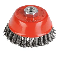 SPAZZOLA A TAZZA FORO 14 DIAM 160 MM FILO RITORTO FERRO SMERIGLIATRICE EDILIZIA