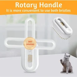 SPAZZOLA A VAPORE PER GATTI CANI ELIMINA PELO MORTO SOTTOPELO CAVO USB