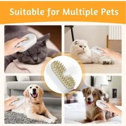 SPAZZOLA A VAPORE PER GATTI CANI ELIMINA PELO MORTO SOTTOPELO CAVO USB