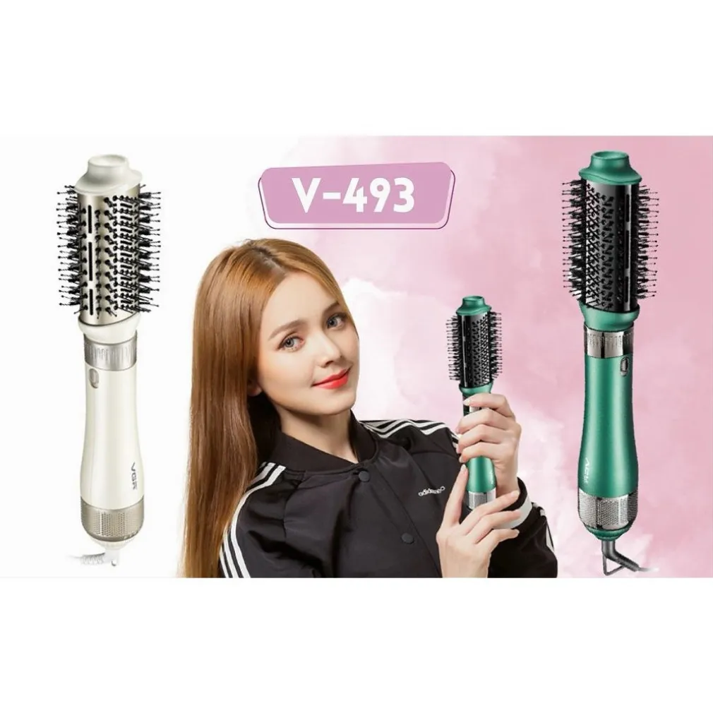 SPAZZOLA ASCIUGACAPELLI AD ARIA CALDA 4 IN 1 MULTIFUNZIONALE 3 TEMPERATURE V-493