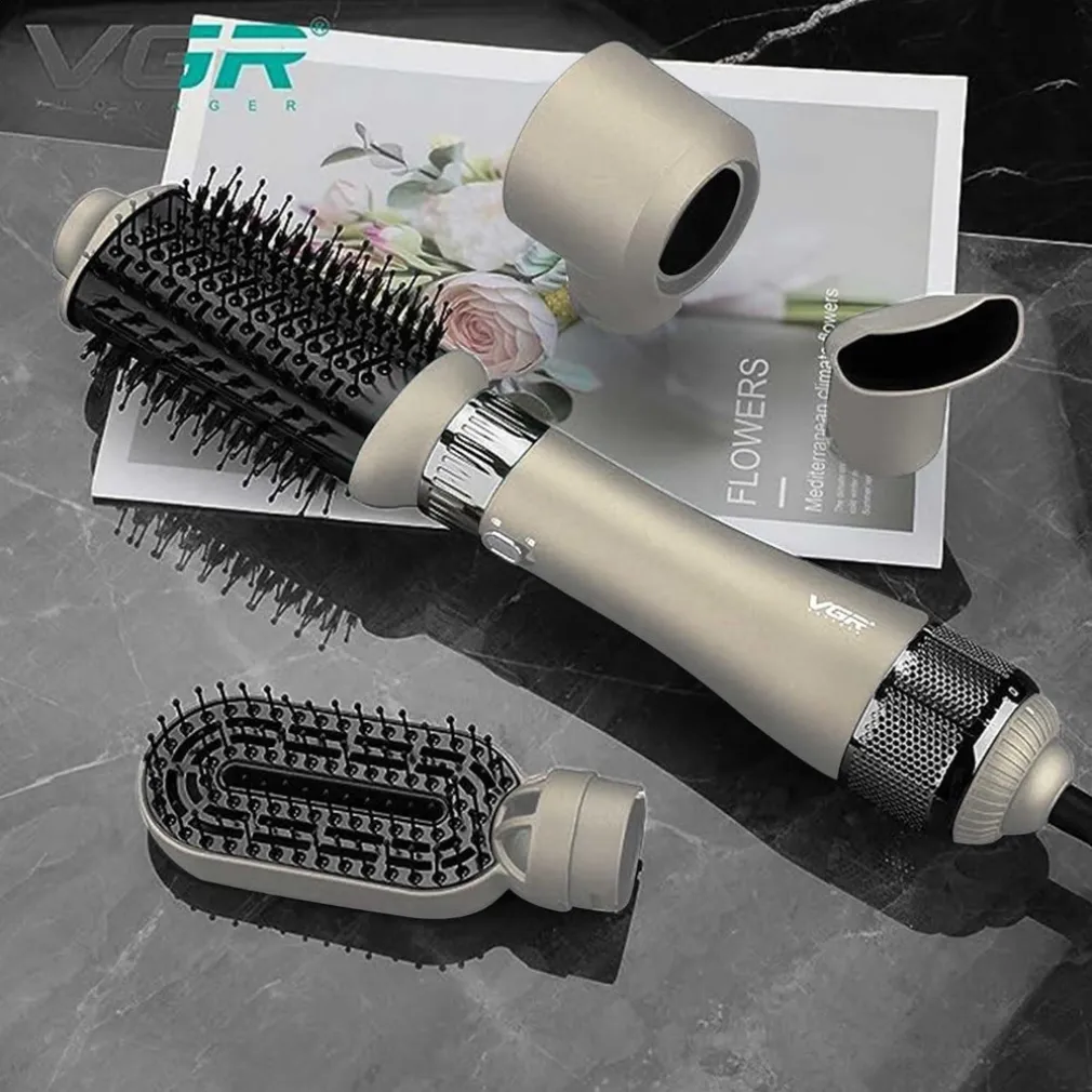 SPAZZOLA ASCIUGACAPELLI AD ARIA CALDA 4 IN 1 MULTIFUNZIONALE 3 TEMPERATURE V-493