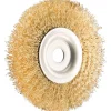 SPAZZOLA CIRCOLARE 6'' DISCO FILI ACCIAIO 150MM PER SMERIGLIATRICE MOLA DA BANCO