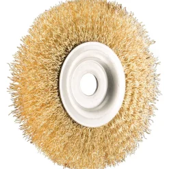 SPAZZOLA CIRCOLARE 6'' DISCO FILI ACCIAIO 150MM PER SMERIGLIATRICE MOLA DA BANCO