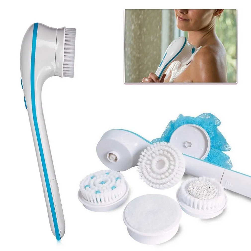 SPAZZOLA CORPO ELETTRICA SPIN SPA DOCCIA 5 IN 1 MASSAGGIO SCHIENA POMICE SPUGNA