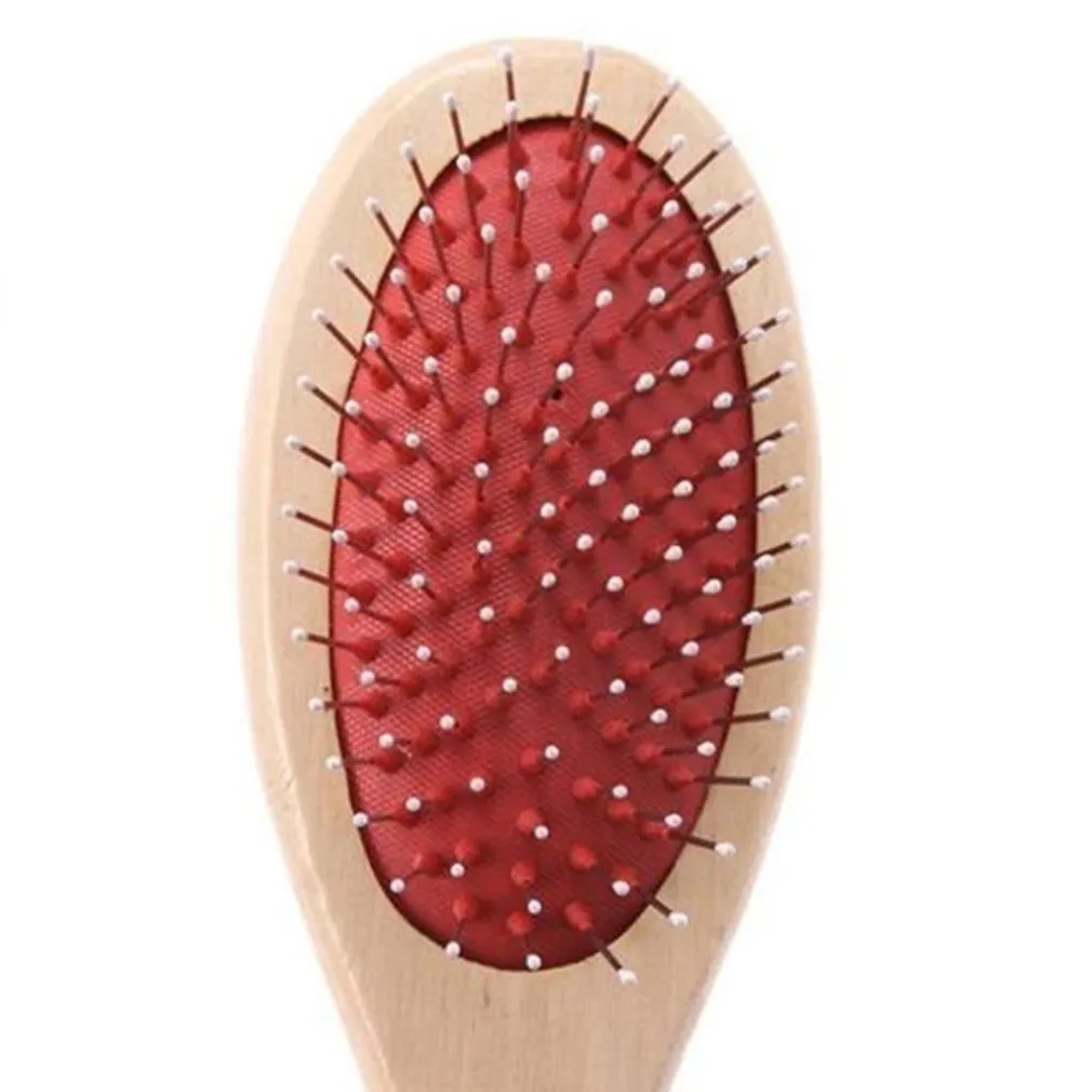 SPAZZOLA DOPPIA PER CANI ANIMALI GATTI RASTRELLA PETTINA CARDATORE OVALE LEGNO