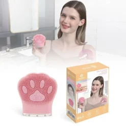 SPAZZOLA FORMA ZAMPA PULIZIA VISO ELETTRICA FACCIALE DETERGENTE MASSAGGIO MX-8422